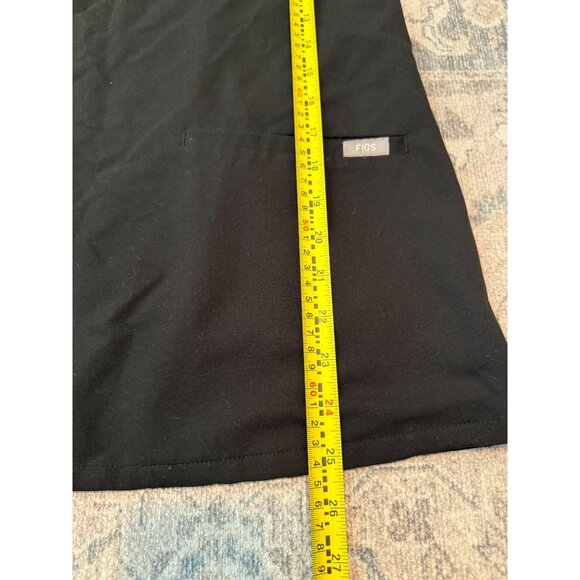 Figs Women's Casma Scrub Top Medium Black Pockets Short Sleeves Workwear - Picture 7 of 9